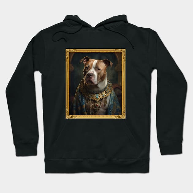 Stately Pitbull - Italian Prince  (Framed) Hoodie by HUH? Designs